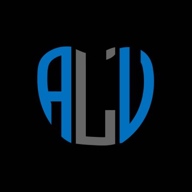 ALU mektup logosu yaratıcı tasarımı. ALU benzersiz tasarım.