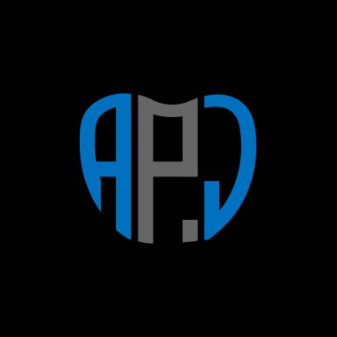 APJ mektup logosu yaratıcı tasarımı. APJ benzersiz tasarım.