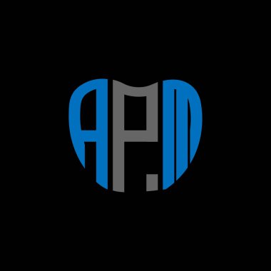 APM mektup logosu yaratıcı tasarımı. APM benzersiz tasarım.