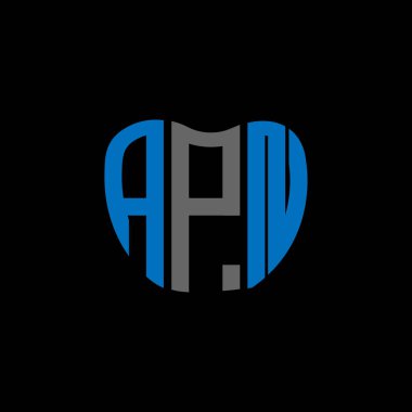 APN mektup logosu yaratıcı tasarım. APN benzersiz tasarım.