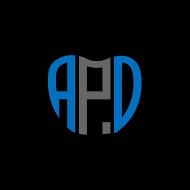 APO mektup logosu yaratıcı tasarımı. APO benzersiz tasarımı.