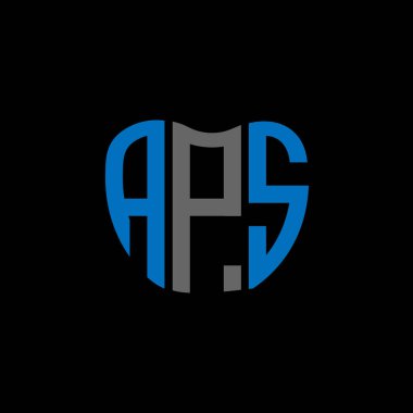 APS mektup logosu yaratıcı tasarım. APS benzersiz tasarım.