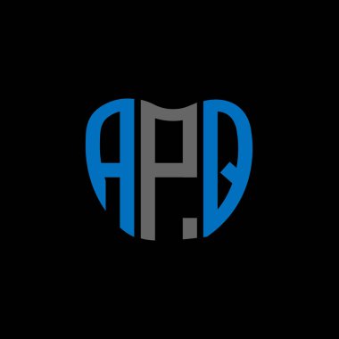 APQ mektup logosu yaratıcı tasarım. APQ benzersiz tasarım.
