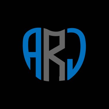 ARJ harf logosu yaratıcı tasarımı. ARJ benzersiz tasarım.