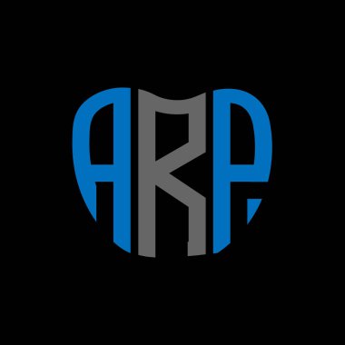 ARP harf logosu yaratıcı tasarımı. ARP benzersiz tasarım.