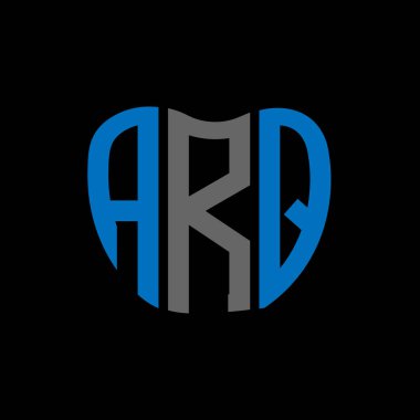 ARQ harf logosu yaratıcı tasarımı. ARQ benzersiz tasarım.