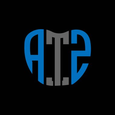 ATZ harf logosu yaratıcı tasarım. ATZ benzersiz tasarım.