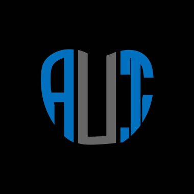 AUT harf logosu yaratıcı tasarımı. AUT benzersiz tasarım.