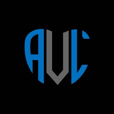 AVL harf logosu yaratıcı tasarımı. AVL benzersiz tasarım.