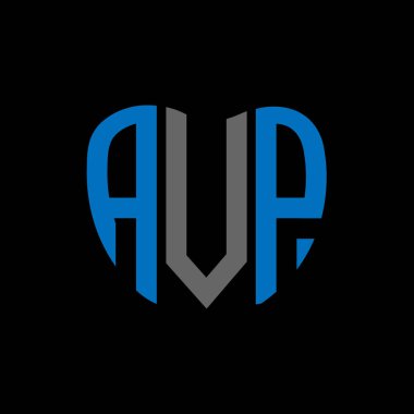 AVP harf logosu yaratıcı tasarımı. AVP benzersiz tasarım.