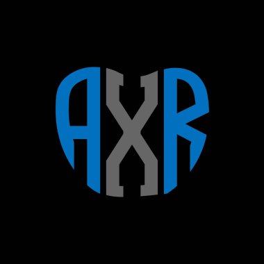 AXR harf logosu yaratıcı tasarımı. AXR benzersiz tasarım.