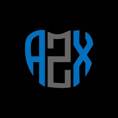 AZX harfli yaratıcı logo tasarımı. AZX benzersiz tasarım.