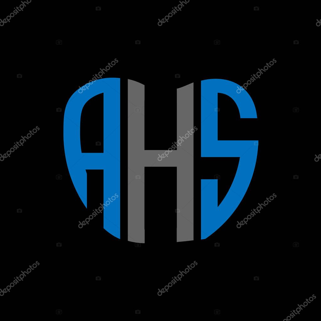 AHS letter logo creative design. AHS unique design.
