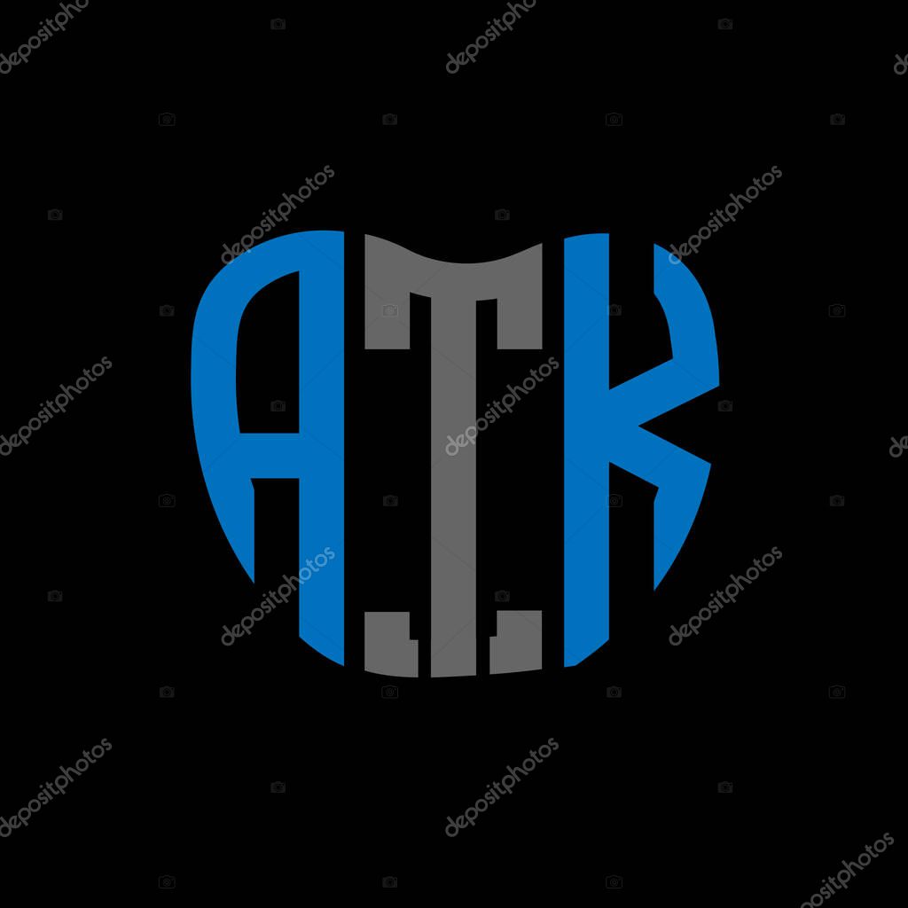 ATK letter logo creative design. ATK unique design.
