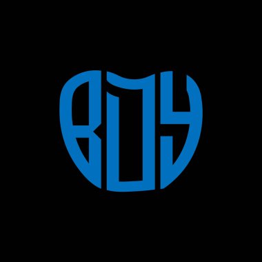 BDY mektup logosu yaratıcı tasarım. BDY benzersiz tasarım.