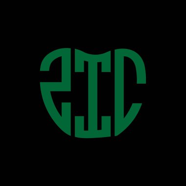 ZIC harf logosu yaratıcı tasarımı. ZIC benzersiz tasarım.