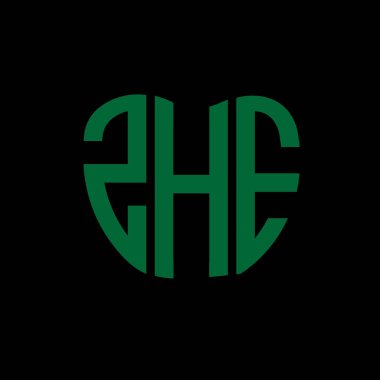 ZHE harf logosu yaratıcı tasarımı. ZHE benzersiz tasarım.
