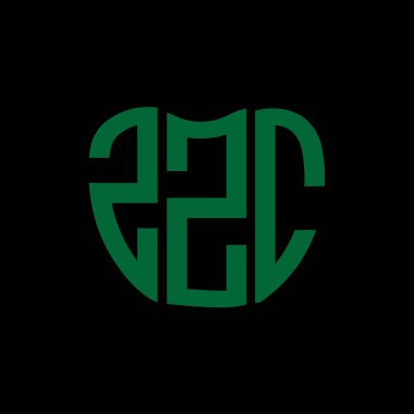 ZZC harf logosu yaratıcı tasarımı. ZZC benzersiz tasarım.