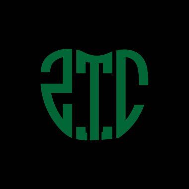 ZTC harf logosu yaratıcı tasarımı. ZTC benzersiz tasarım.