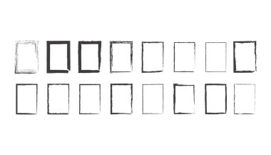 Grunge çerçeve koleksiyoncusu. Grounge kenar kümesi.