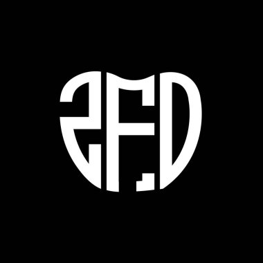 ZFO harfi logosu yaratıcı tasarım. ZFO benzersiz tasarım.