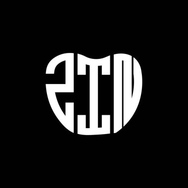 ZIN mektup logosu yaratıcı tasarım. ZIN benzersiz tasarım.