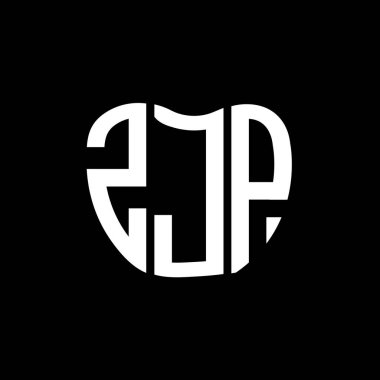 ZJP harf logosu yaratıcı tasarımı. ZJP benzersiz tasarım.