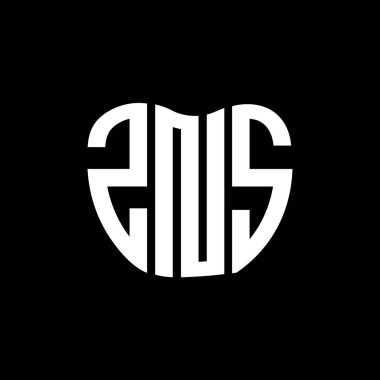 ZNS harf logosu yaratıcı tasarımı. ZNS benzersiz tasarım.