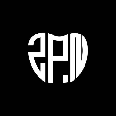ZPN harf logosu yaratıcı tasarımı. ZPN benzersiz tasarım.