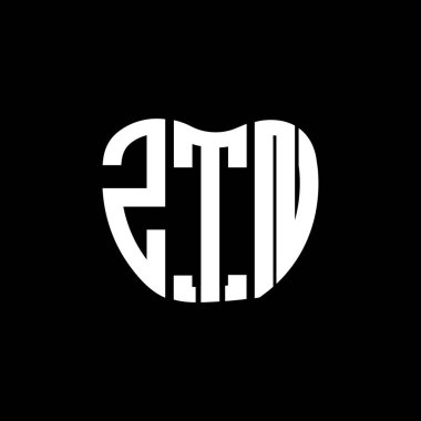 ZTN harf logosu yaratıcı tasarımı. ZTN benzersiz tasarım.