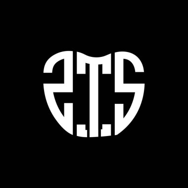 ZTS harf logosu yaratıcı tasarımı. ZTS benzersiz tasarım.