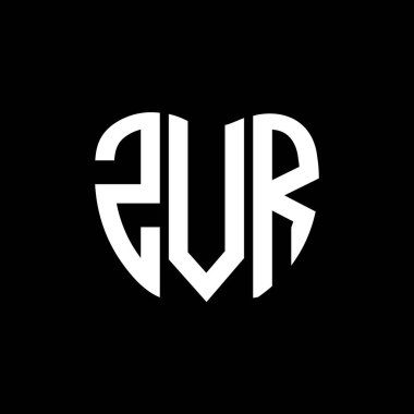 ZVR harf logosu yaratıcı tasarımı. ZVR benzersiz tasarım.