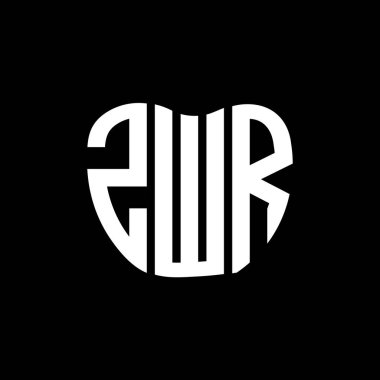 ZWR harf logosu yaratıcı tasarımı. ZWR benzersiz tasarım.