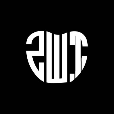 ZWT harf logosu yaratıcı tasarımı. ZWT benzersiz tasarım.