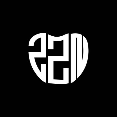 ZZN harf logosu yaratıcı tasarımı. ZZN benzersiz tasarım.