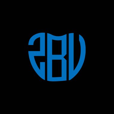 ZBU harf logosu yaratıcı tasarımı. ZBU benzersiz tasarım.