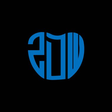 ZDW harf logosu yaratıcı tasarımı. ZDW benzersiz tasarım.