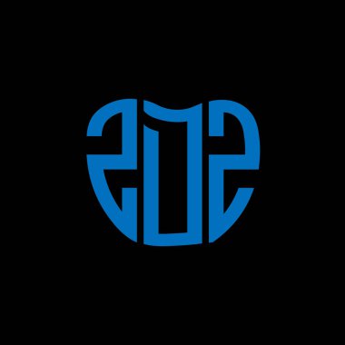 ZDZ harf logosu yaratıcı tasarımı. ZDZ benzersiz tasarım.