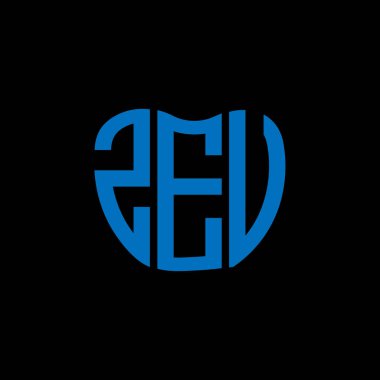 ZEV harf logosu yaratıcı tasarımı. ZEV benzersiz tasarım.