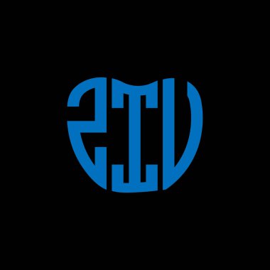 ZIV harfli yaratıcı logo tasarımı. ZIV eşsiz tasarım.