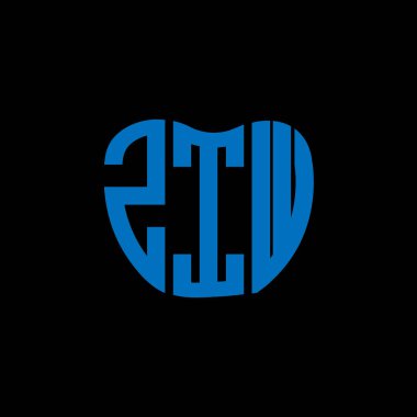ZIW harf logosu yaratıcı tasarımı. ZIW benzersiz tasarım.