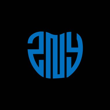 ZNY harf logosu yaratıcı tasarımı. ZNY benzersiz tasarım.
