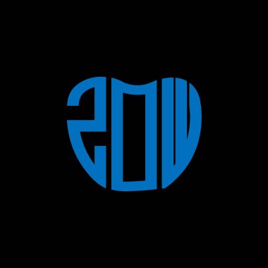 ZOW harf logosu yaratıcı tasarımı. ZOW benzersiz tasarım.