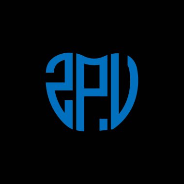 ZPU harf logosu yaratıcı tasarımı. ZPU benzersiz tasarım.