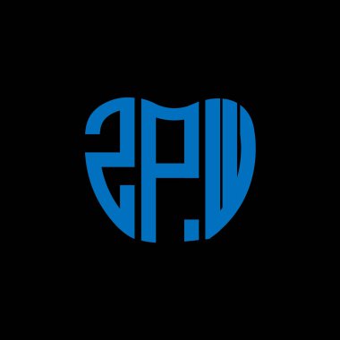 ZPW harf logosu yaratıcı tasarımı. ZPW benzersiz tasarım.
