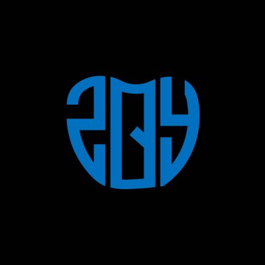 ZQY harf logosu yaratıcı tasarımı. ZQY benzersiz tasarım.