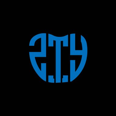 ZTY harf logosu yaratıcı tasarım. ZTY benzersiz tasarım.