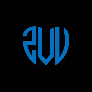 ZVU harf logosu yaratıcı tasarımı. ZVU benzersiz tasarım.