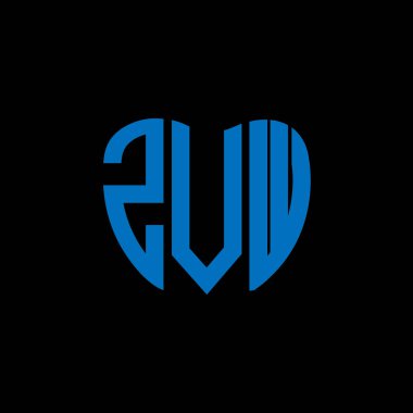 ZVW harf logosu yaratıcı tasarımı. ZVW benzersiz tasarım.