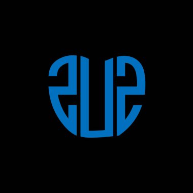 ZUZ harf logosu yaratıcı tasarımı. ZUZ benzersiz tasarım.